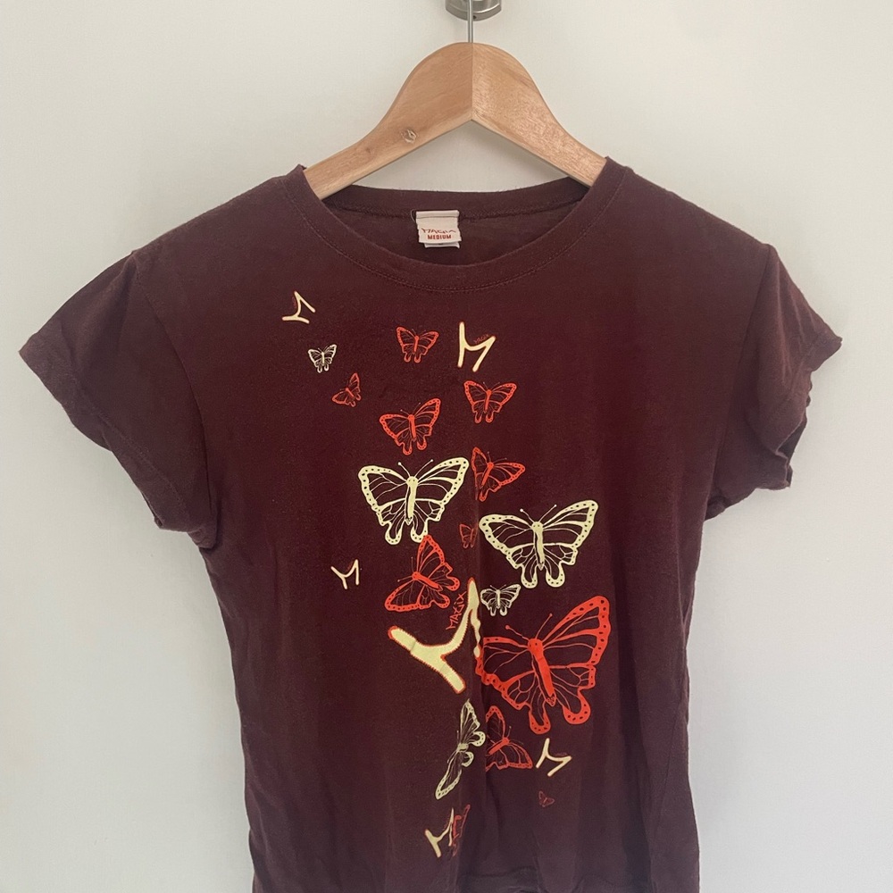 Butterfly Print Short Sleeve Tee